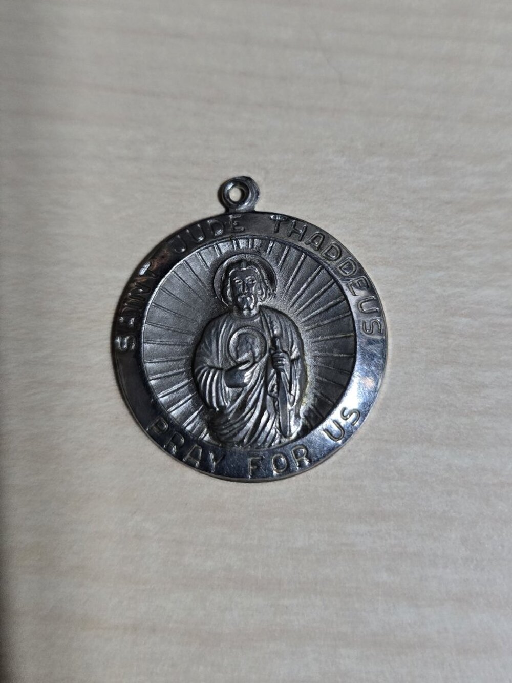 St. Jude Thaddeus Metal Sterling Silver Pendant